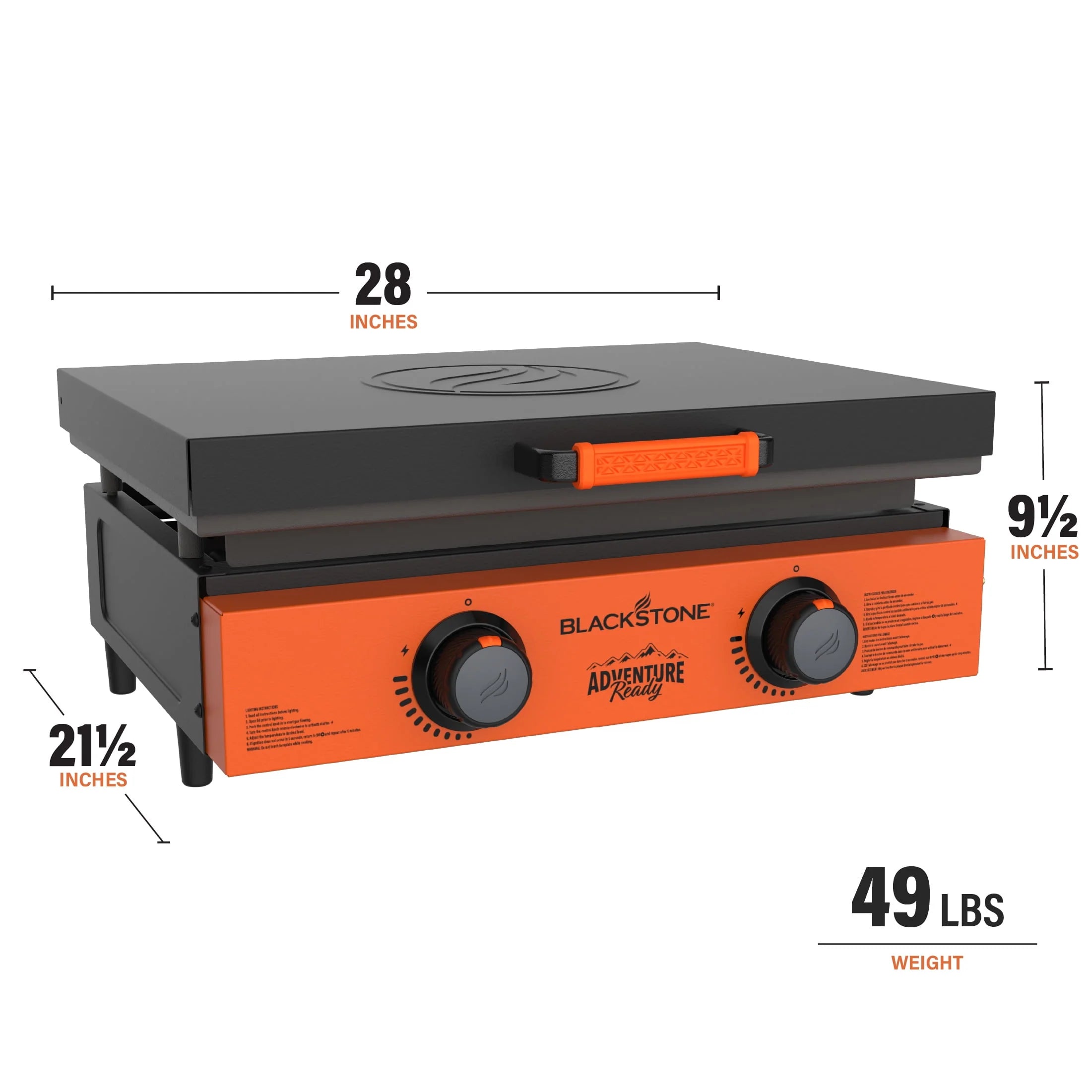 Blackstone Adventure Ready 2-Burner 22 Propane Griddle with Hard Cover O28104