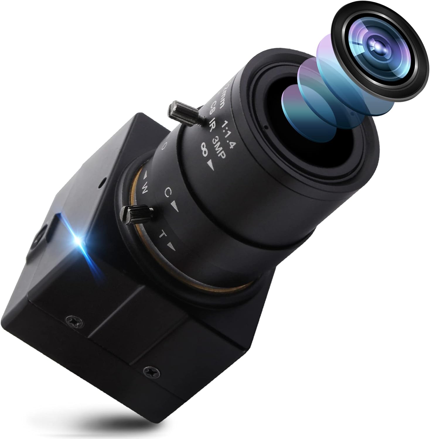ALPCAM Ultra HD 4K Webcam 2160P USB Camera 10X Manual Optical Zoom Camera with IMX415 Sensor,5-50mm Varifocal Lens Web Camera,Plug and Play Video Conference Camera for Desktop/Laptop PC Windows Linux