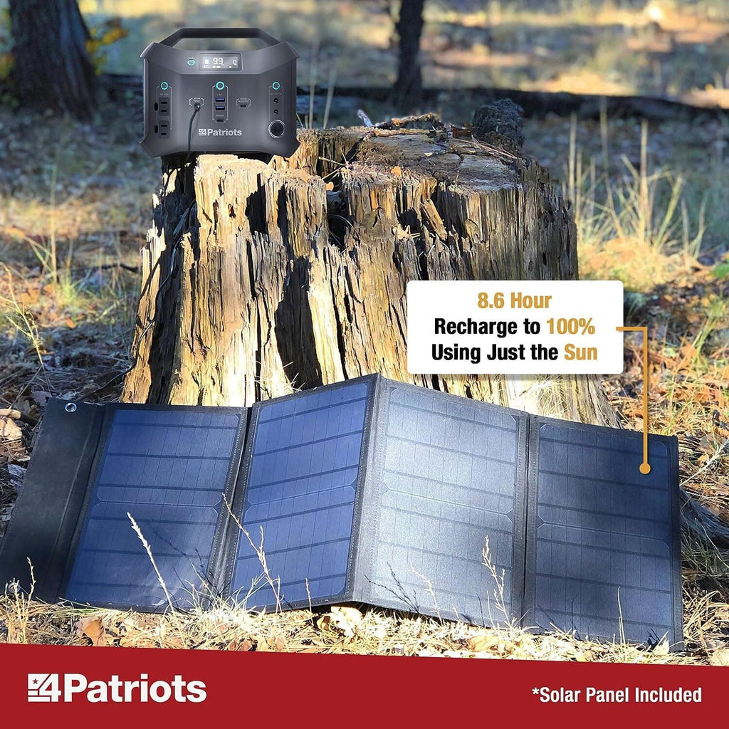 4Patriots Patriot Power Sidekick Solar Generator 300Wh Portable Power Station with 40W Solar Panel L604162