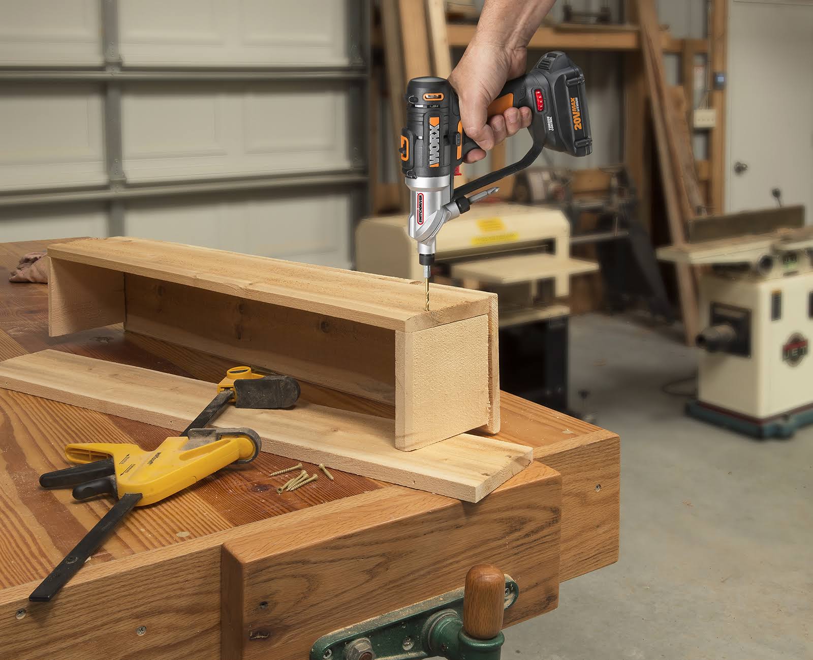 Worx WX176L.1 20-Volt Cordless 1/4 in. Drill and Driver with 67-Piece Accessory Kit N85746