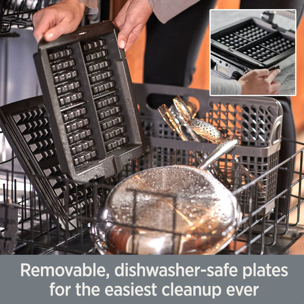 All-Clad Gourmet Digital Belgian Waffle Maker with Removable Plates P356246