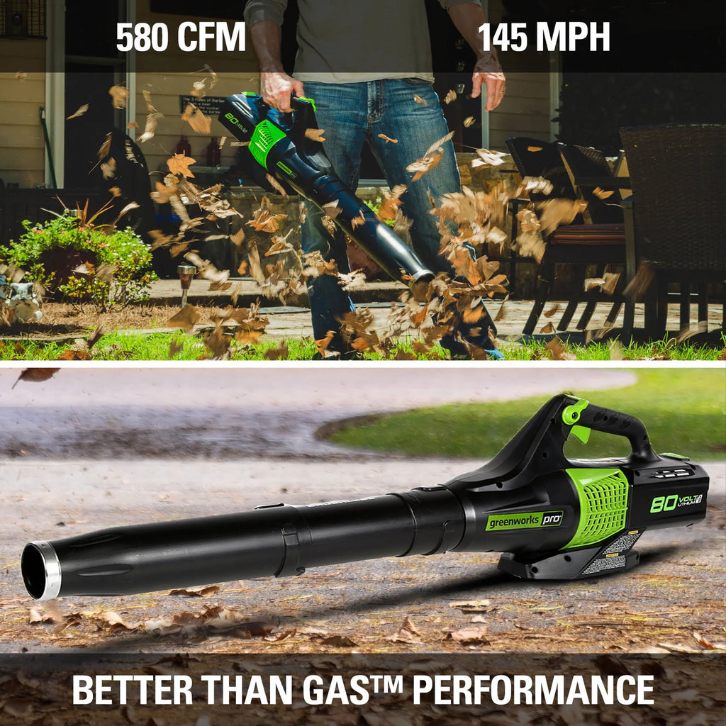 Greenworks 80V Brushless Leaf Blower with 2.5 Ah Battery & Charger G82041
