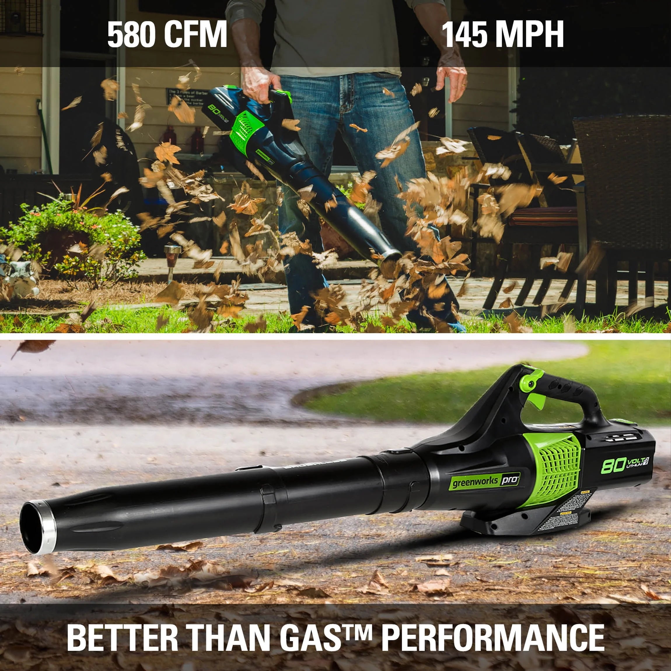 Greenworks 80V Brushless Leaf Blower with 2.5 Ah Battery & Charger G82041