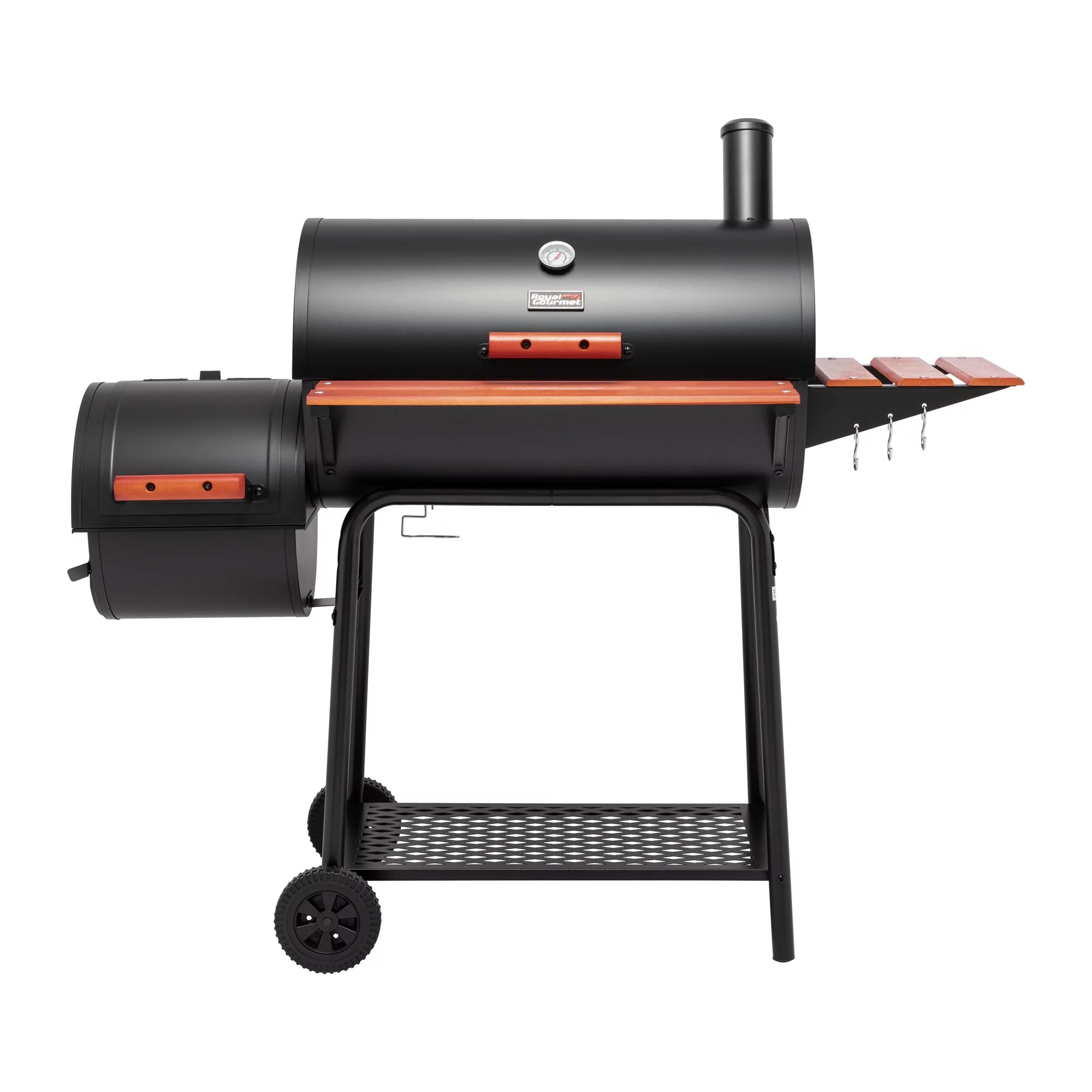 Royal Gourmet CC1830W 30" Barrel Charcoal Grill with Offset Smoker