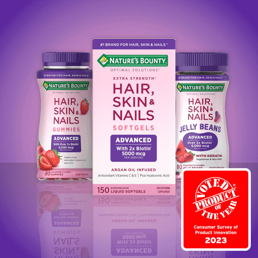 Nature's Bounty Advanced Hair Skin & Nail Biotin Softgels, 150 Count E9676