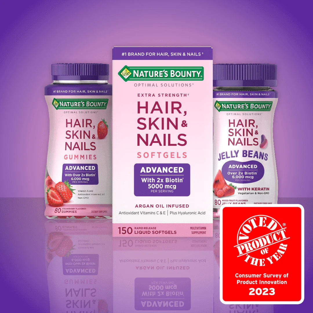 Nature's Bounty Advanced Hair Skin & Nail Biotin Softgels, 150 Count E9676