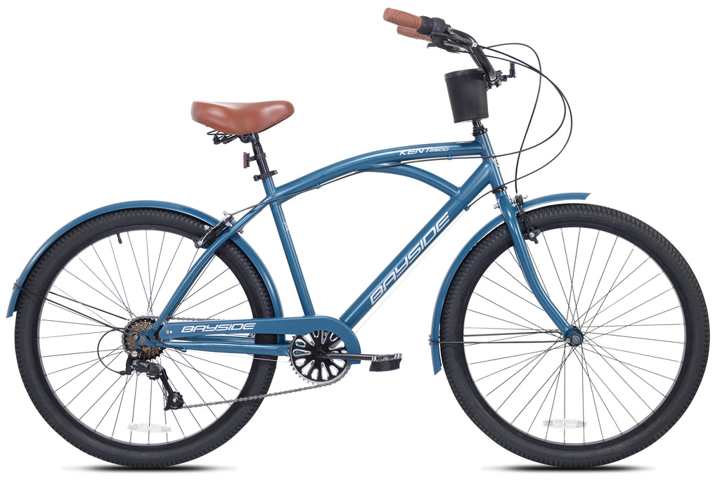 Kent 26 In. Bayside Men's Cruiser Bike, Satin Cocoa
