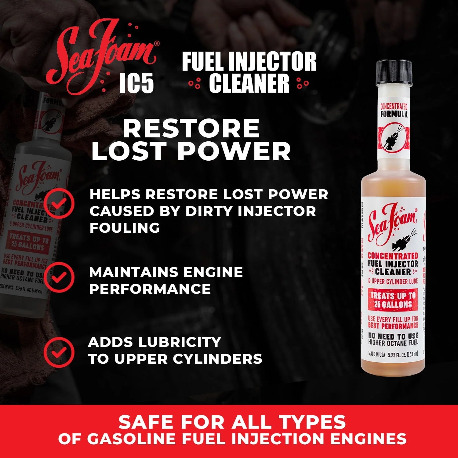 Sea Foam IC5 Concentrated Fuel Injector Cleaner, 5.25 oz C37207