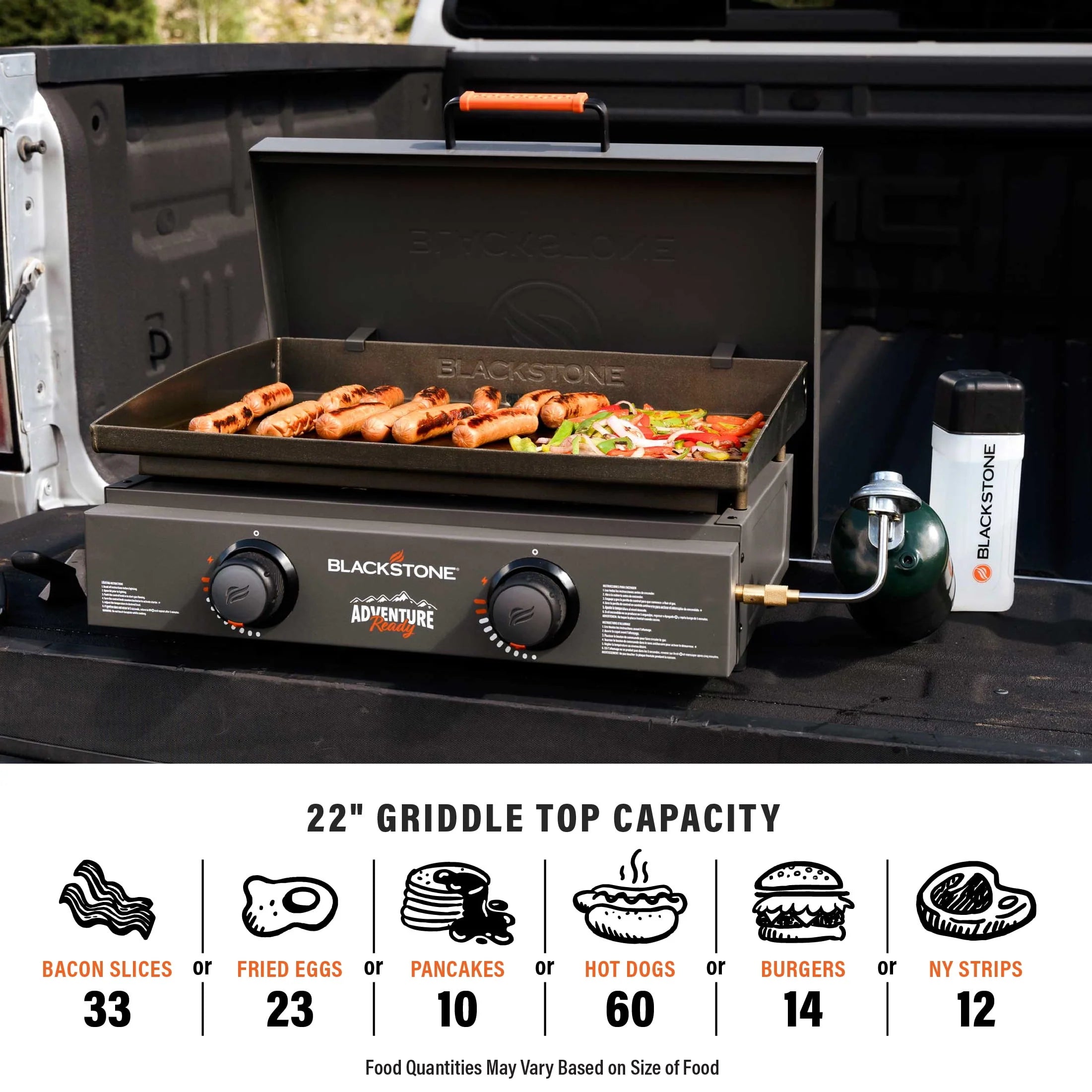 Blackstone Adventure Ready 2-Burner 22 Propane Griddle with Hard Cover O28104