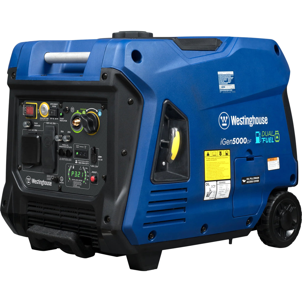 Westinghouse 5000 Watt Dual Fuel Portable Inverter Generator with RV Outlet Q6963