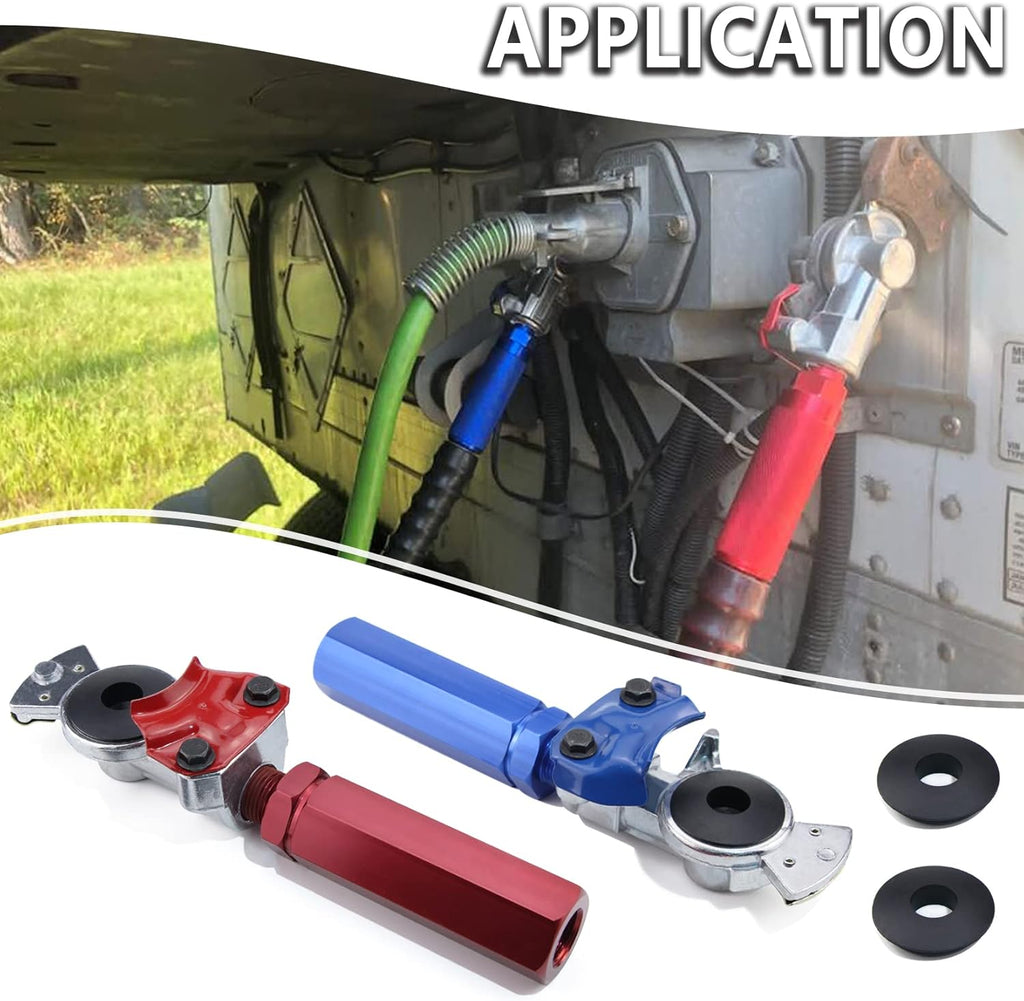 iBroPrat 37 Degree Angle Glad Hand Kit with Rubber Seals for Semi Truck Trailer, Pack of 2 F8697
