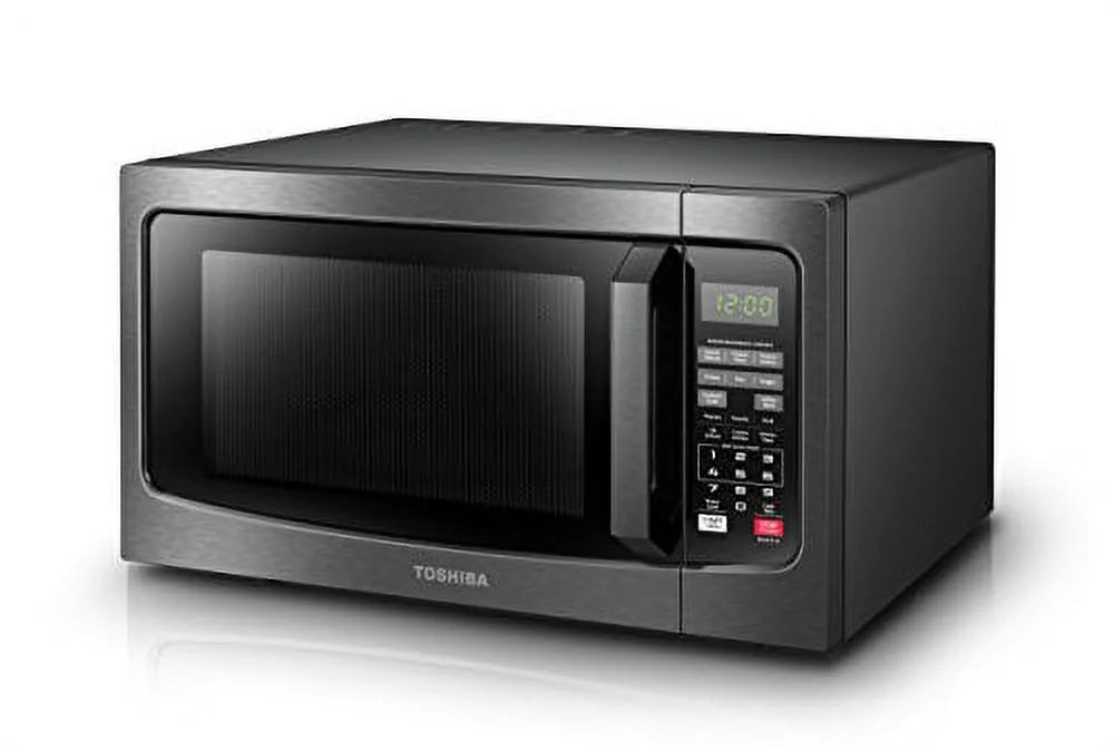 Toshiba EM131A5C-BS Microwave Oven, 1.2 Cu.ft, 1100W, Black Stainless Steel W384481