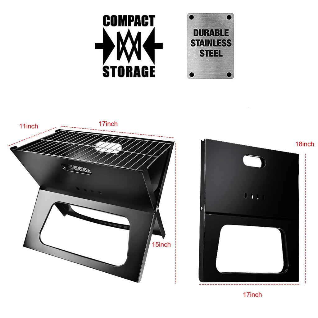 iMounTEK Portable Foldable Charcoal BBQ Grill for Outdoor Camping H73194
