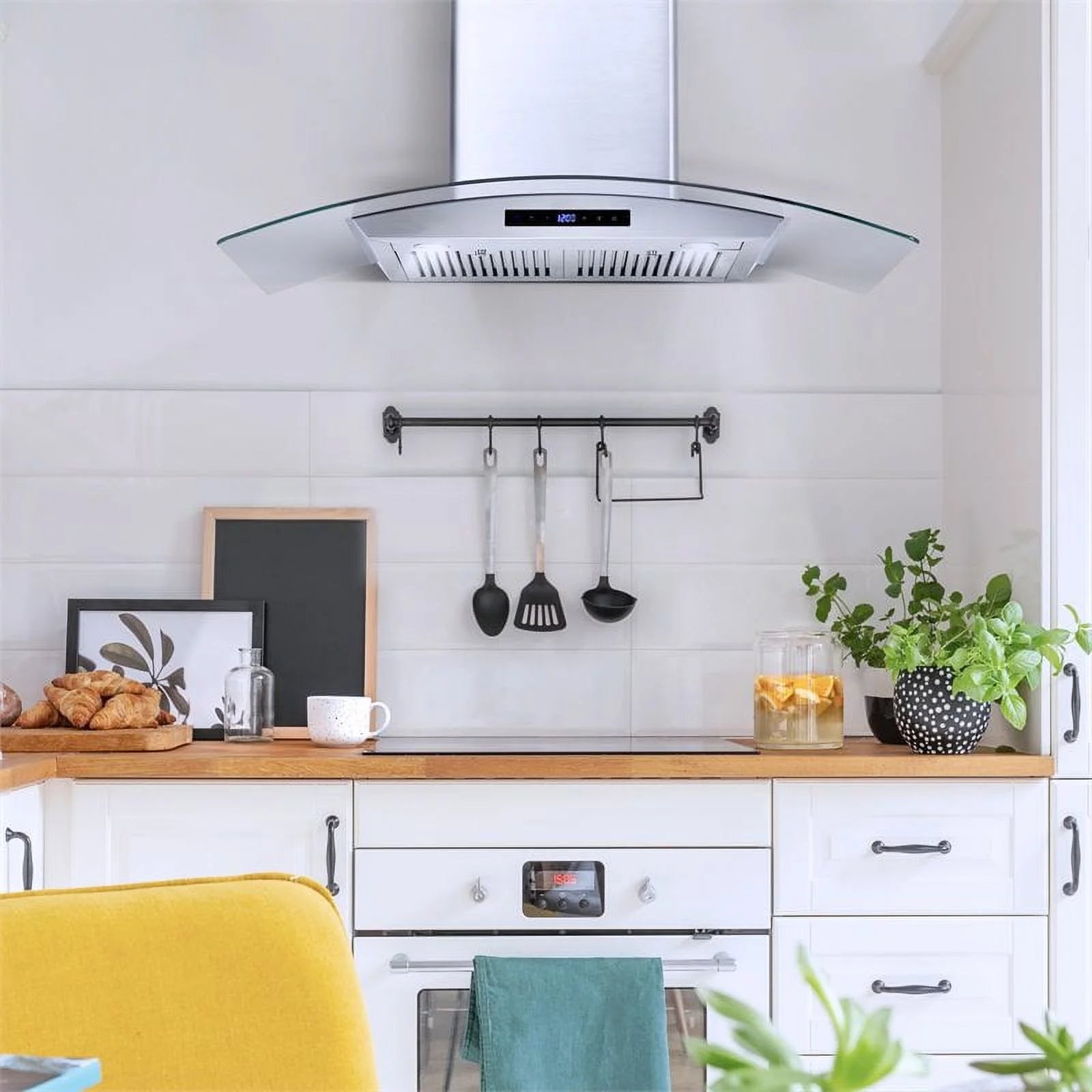 Cosmo 36" 380 CFM Ductless Wall Mount Range Hood Stainless Steel B823