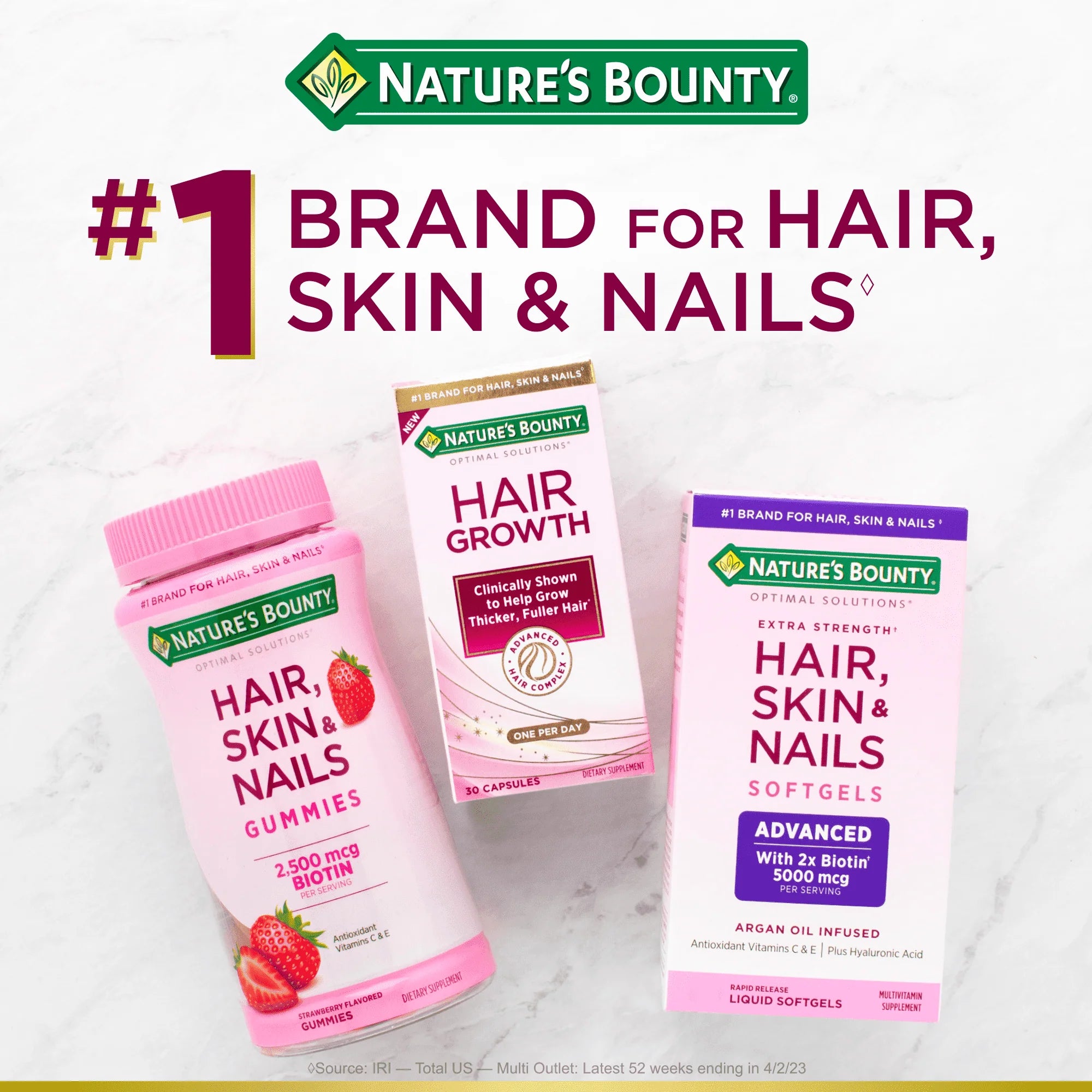 Nature's Bounty Advanced Hair Skin & Nail Biotin Softgels, 150 Count E9676
