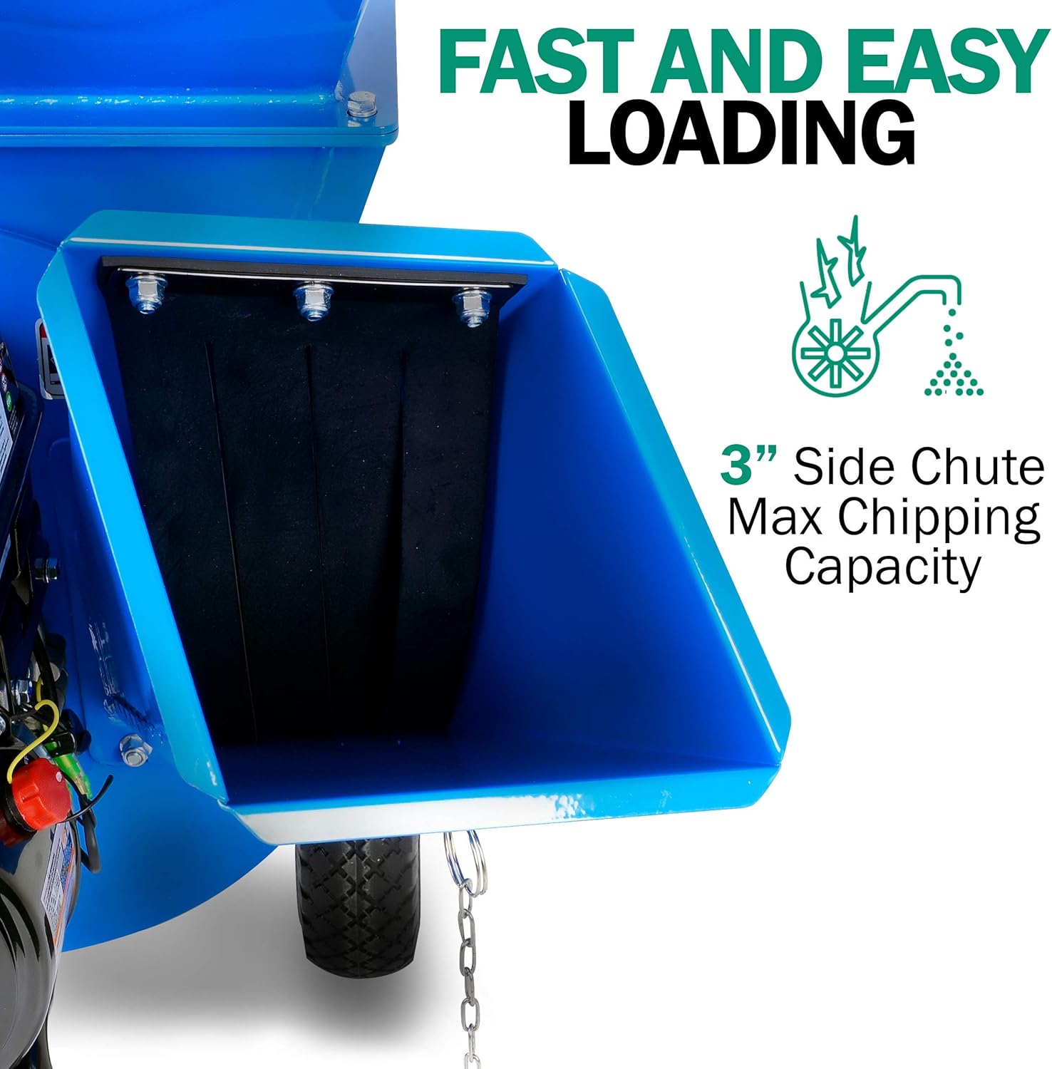 Landworks Wood Chipper Shredder Mulcher 7HP 3 in 1 T881593
