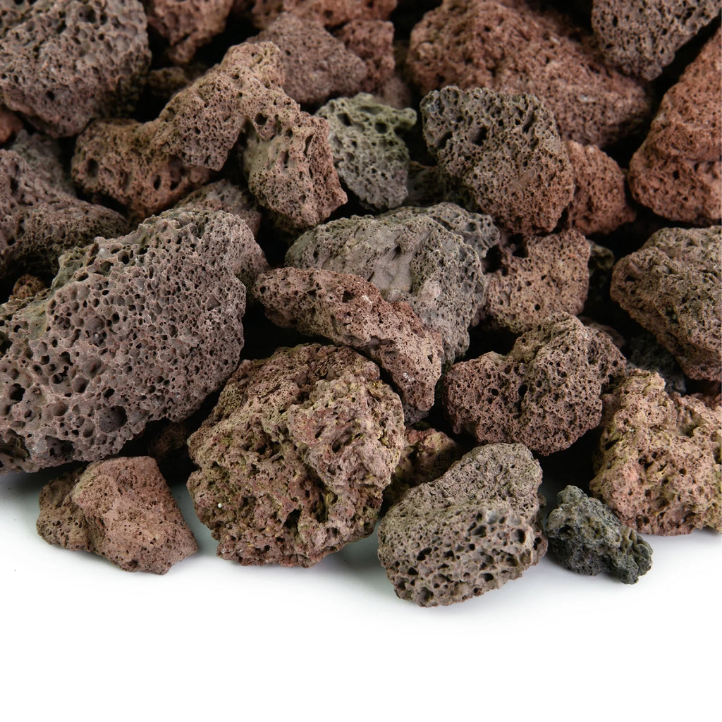 Red Lava Rock | 3/4" Volcanic Lava Rock for Fire Pits &amp; Fireplaces | 10 Pounds