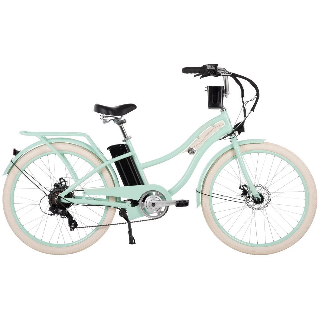 Huffy Nel Lusso 26-in 7-Spd Electric Cruiser Bike, Mint Green T5257