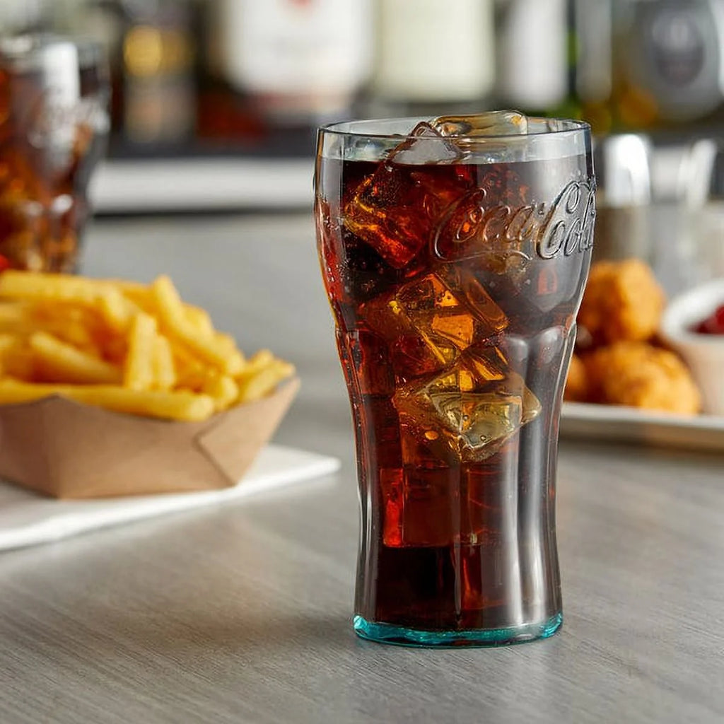 Libbey Coca-Cola 16-3/4-Ounce Glass Tumblers, Georgia Green, Set of 6 Q669