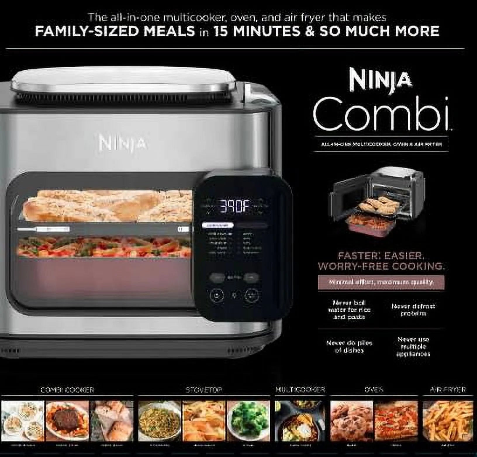 Ninja Combi All-in-One Multicooker, Oven & Air Fryer, Stainless Steel E793