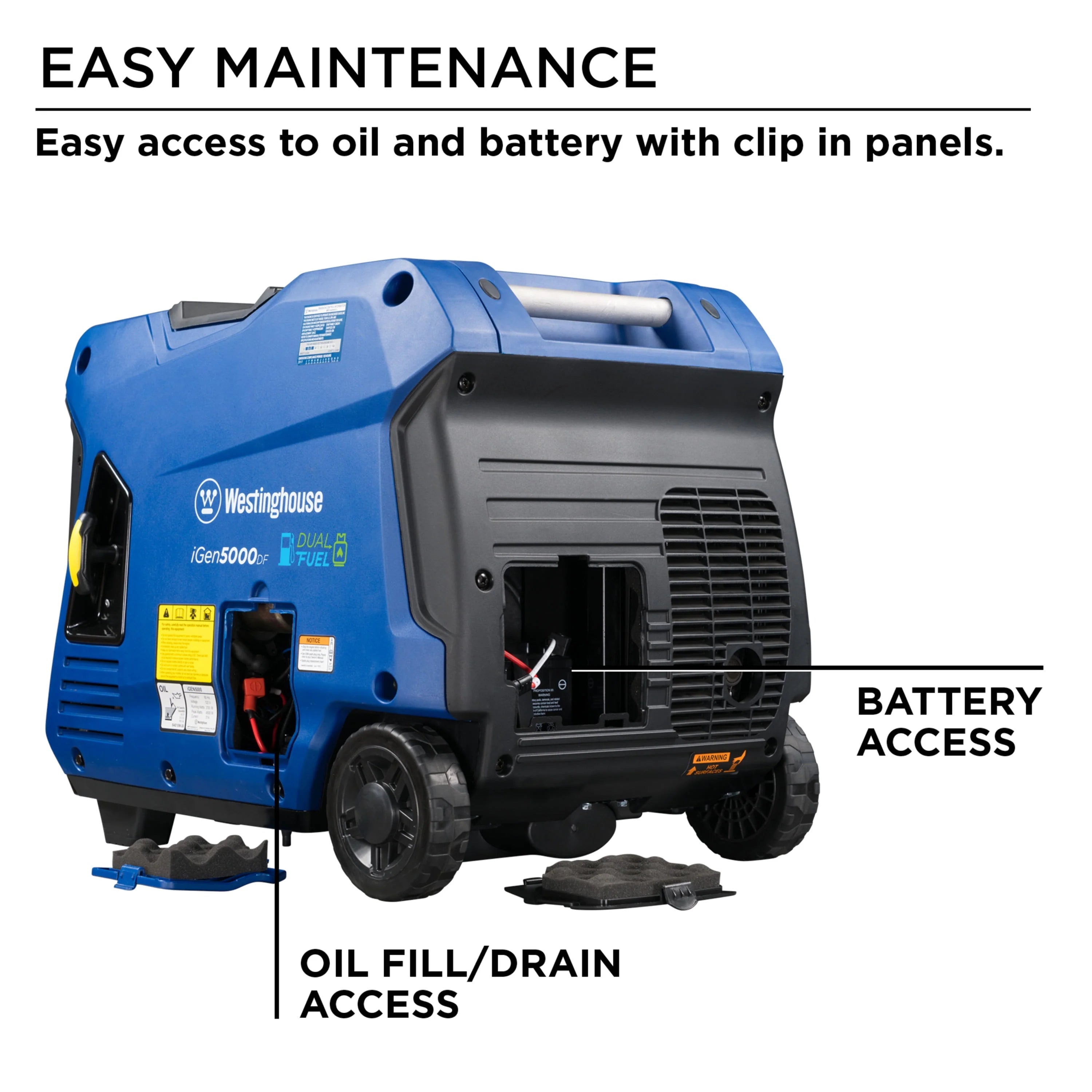 Westinghouse 5000 Watt Dual Fuel Portable Inverter Generator with RV Outlet Q6963