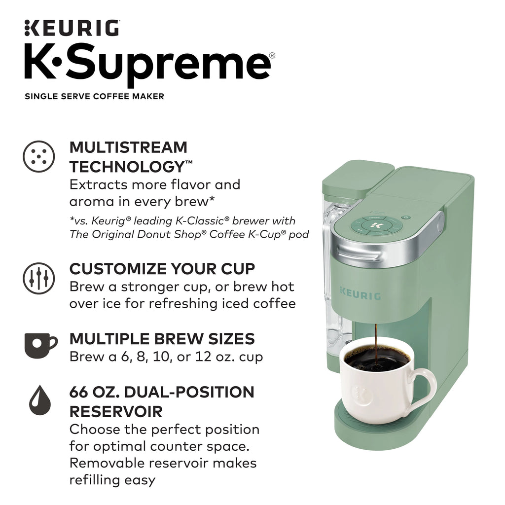 Keurig K-Supreme Single-Serve K-Cup Pod Coffee Maker, Black M388