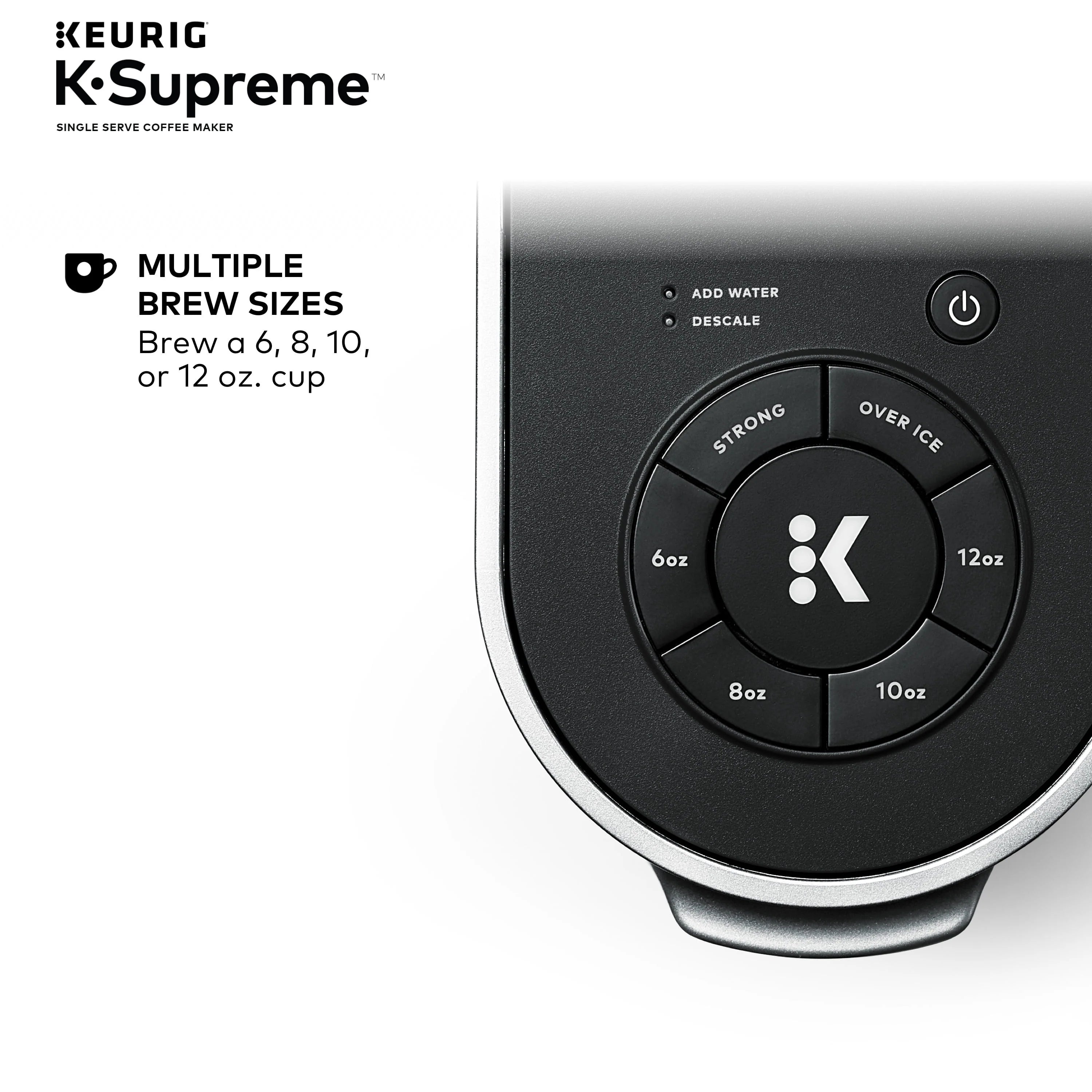 Keurig K-Supreme Single-Serve K-Cup Pod Coffee Maker, Black M388