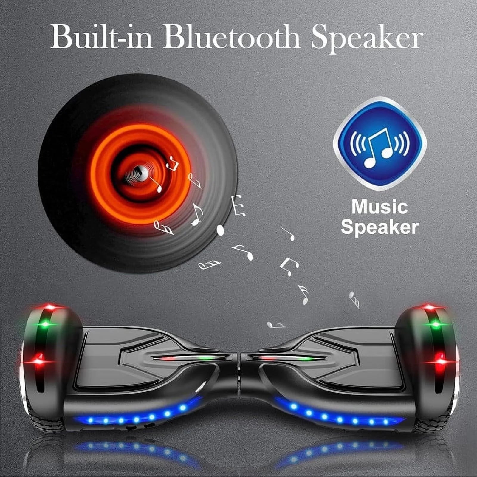 LIEAGLE Hoverboard with Seat Attachment, 6.5 inch Self Balancing Scooter S62540