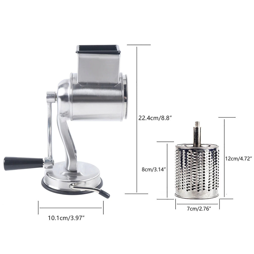Stainless Steel Rotary Food Grater with 5 Blades O751
