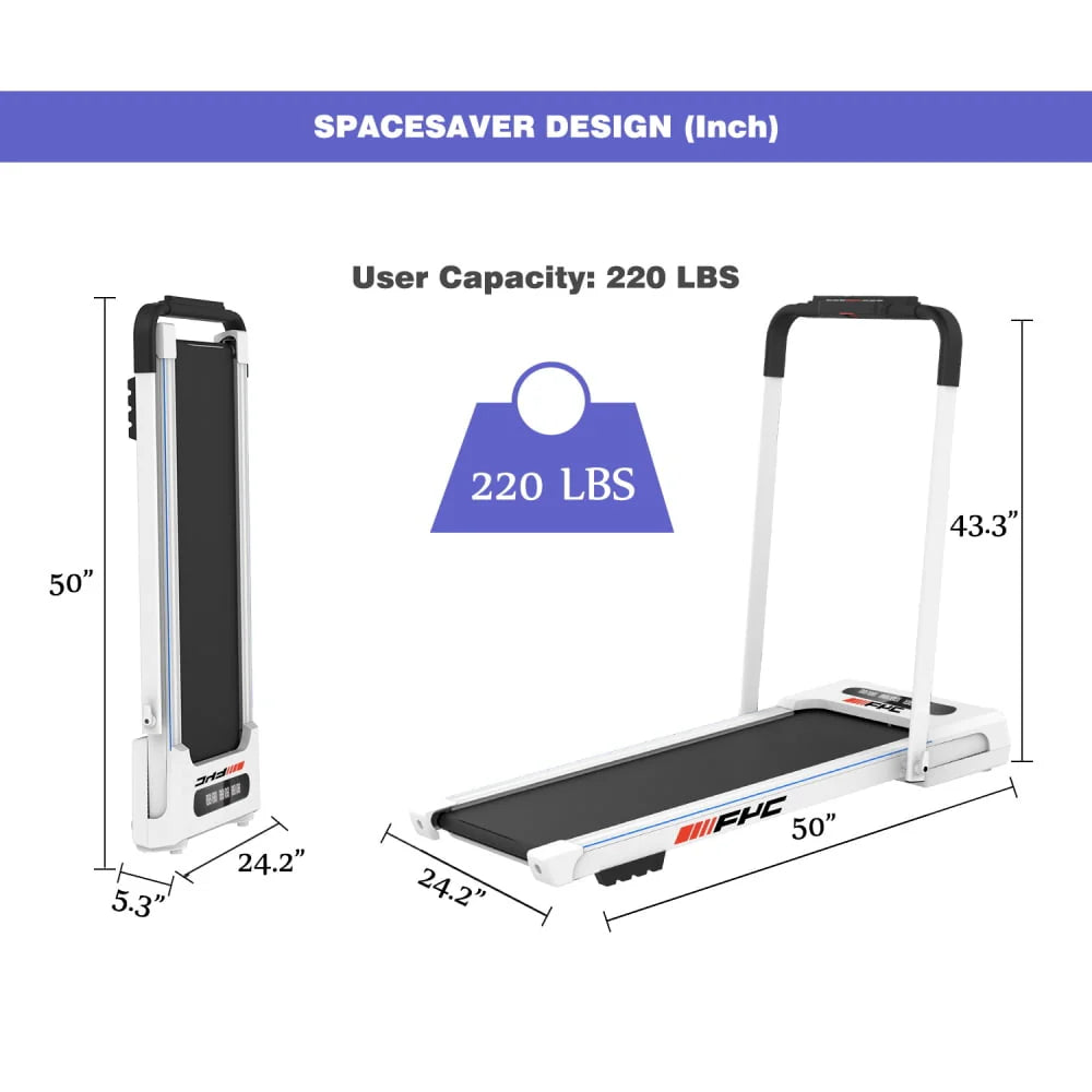 Folding Treadmill with Incline 2.5HP for Home, Bluetooth & Heart Rate Sensor U3414