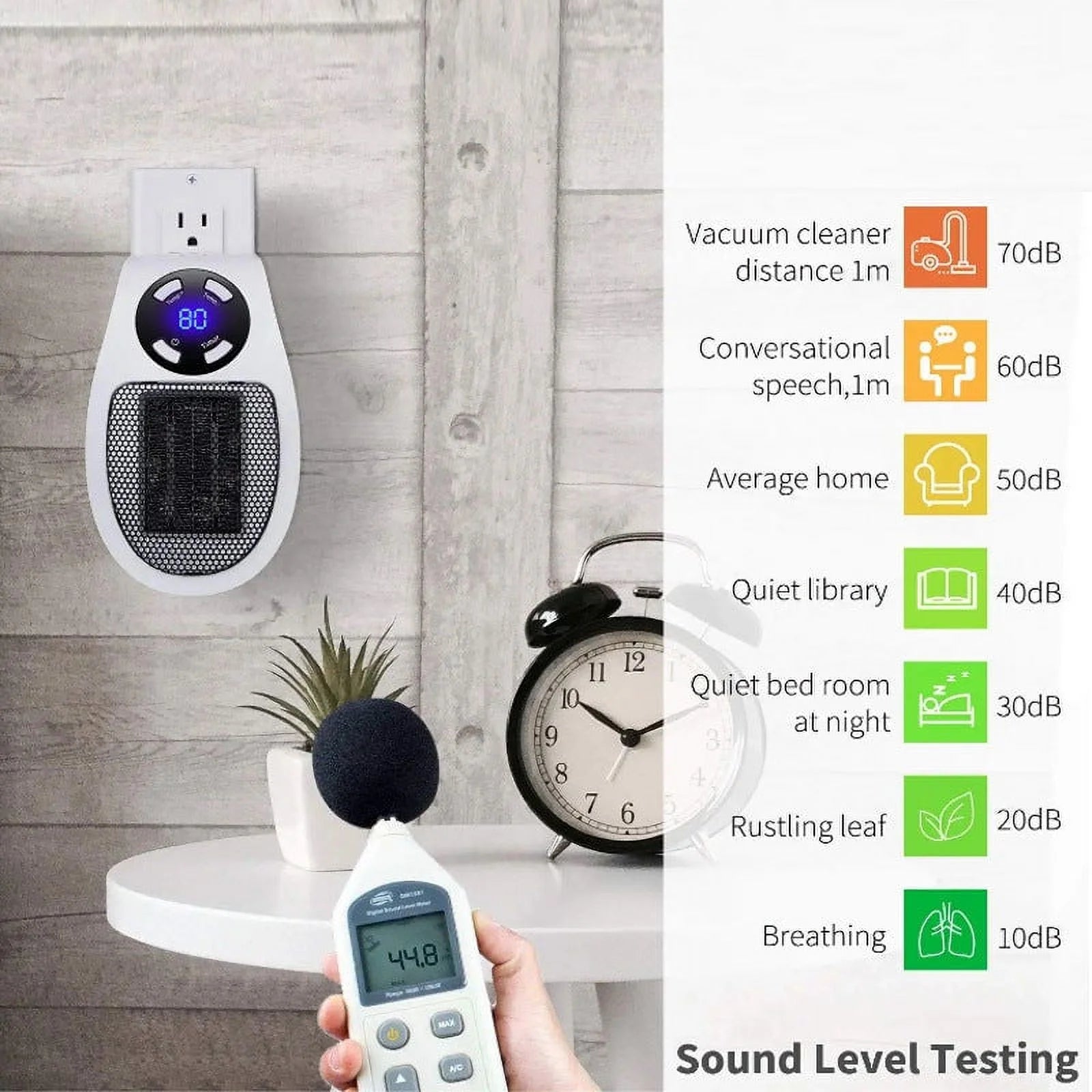 500W Mini Plug-in Wall Heater with Digital Timer N4919
