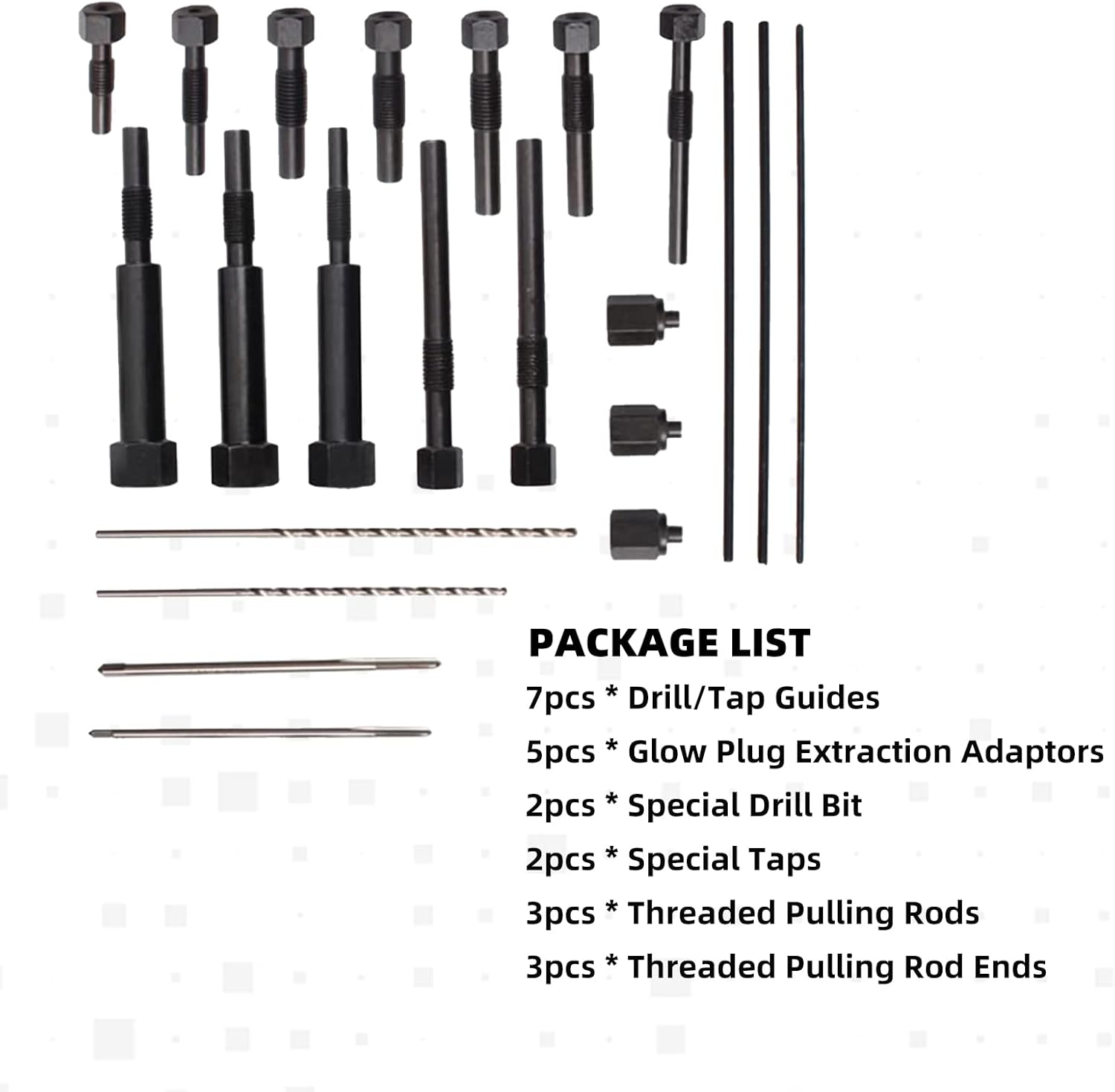FXTUL Glow Plug Extraction Kit 22PCS Removal Tool for M8 & M10 D2341