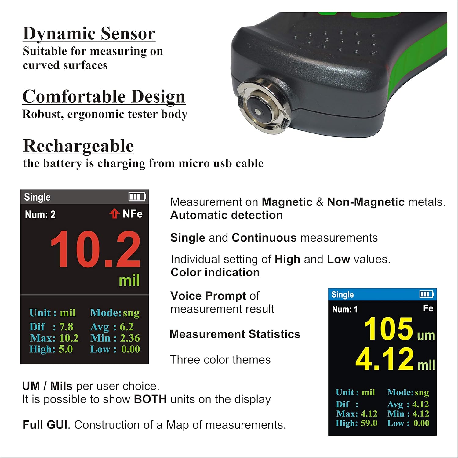 Coating Thickness Gauge CM-218 for Automotive Paint J563