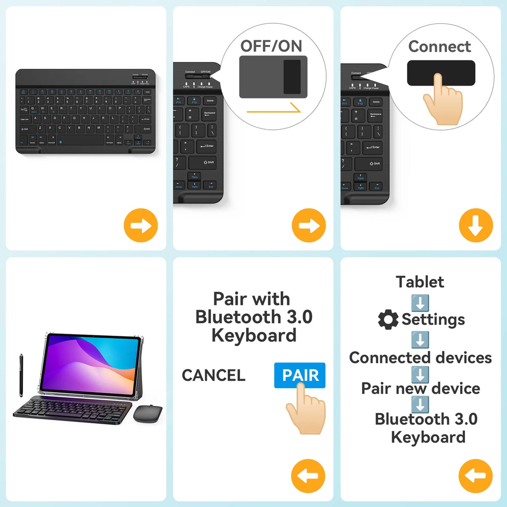 Headwolf 2 in 1 Tablet with Keyboard, FHD 2K Display, 10.4 Inch, Octa Core, 7000mAh Battery G187167