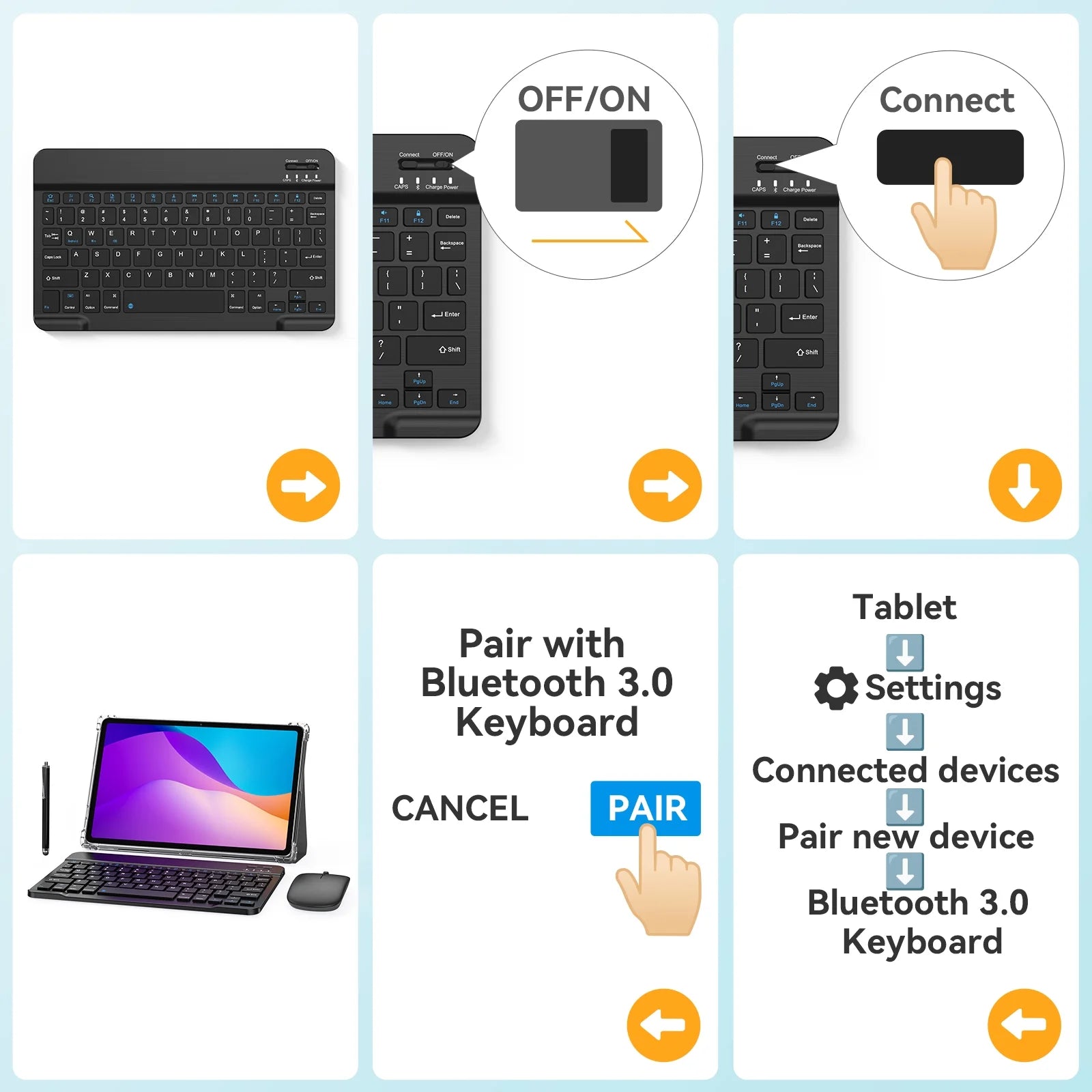 Headwolf 2 in 1 Tablet with Keyboard, FHD 2K Display, 10.4 Inch, Octa Core, 7000mAh Battery G187167