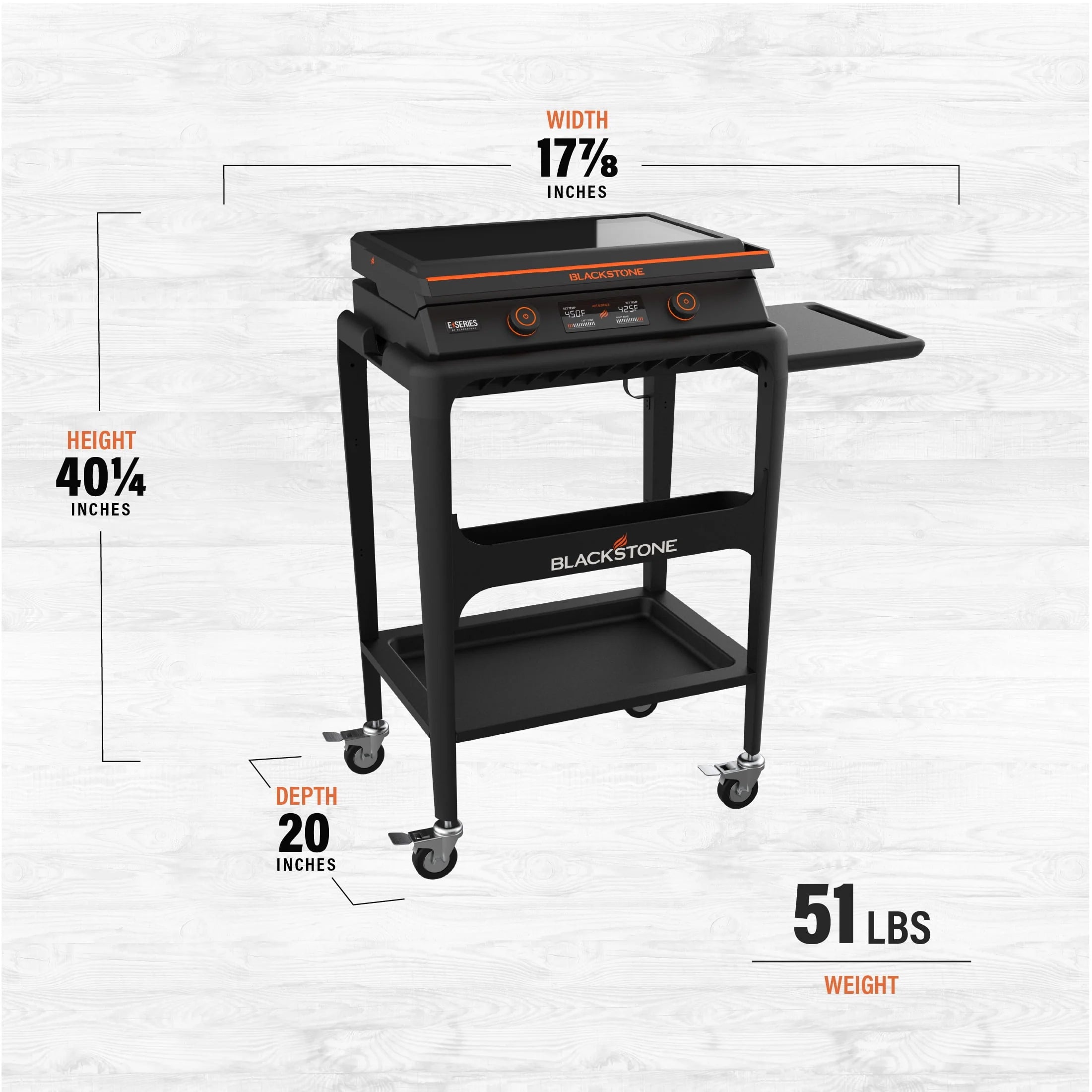 Blackstone E-Series 22 Electric Tabletop Griddle with Prep Cart Y9210