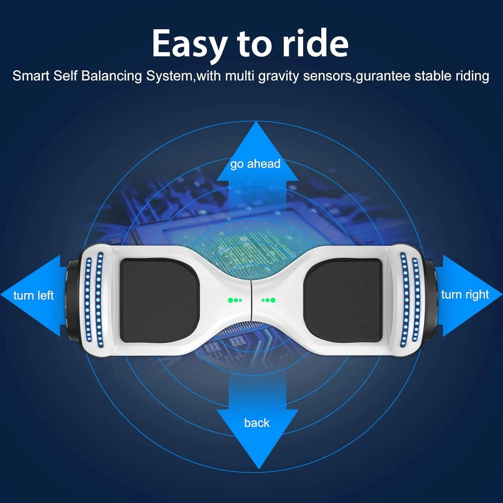 LIEAGLE Hoverboard with Seat Attachment, 6.5 inch Self Balancing Scooter S62540