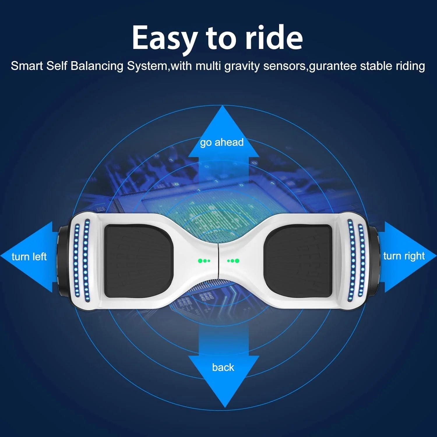 LIEAGLE Hoverboard with Seat Attachment, 6.5 inch Self Balancing Scooter S62540