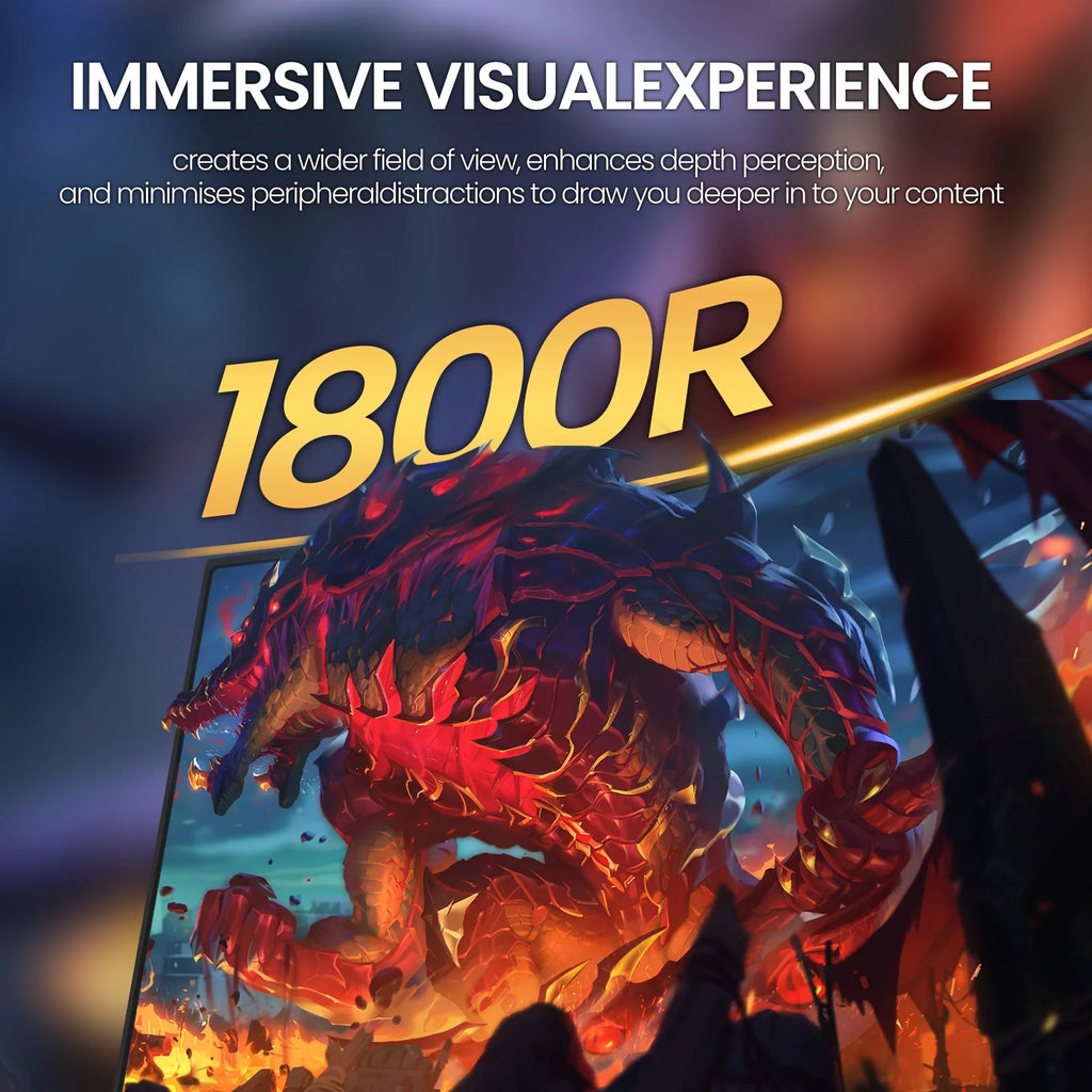 CRUA 27" 165Hz Curved Gaming Monitor FHD 1080P FreeSync 1800R J194430