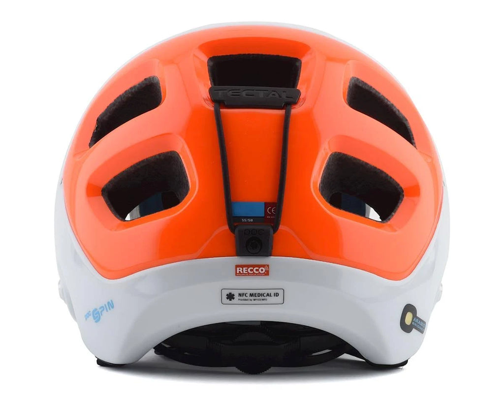 POC Tectal Race Spin NFC Helmet White Orange I633