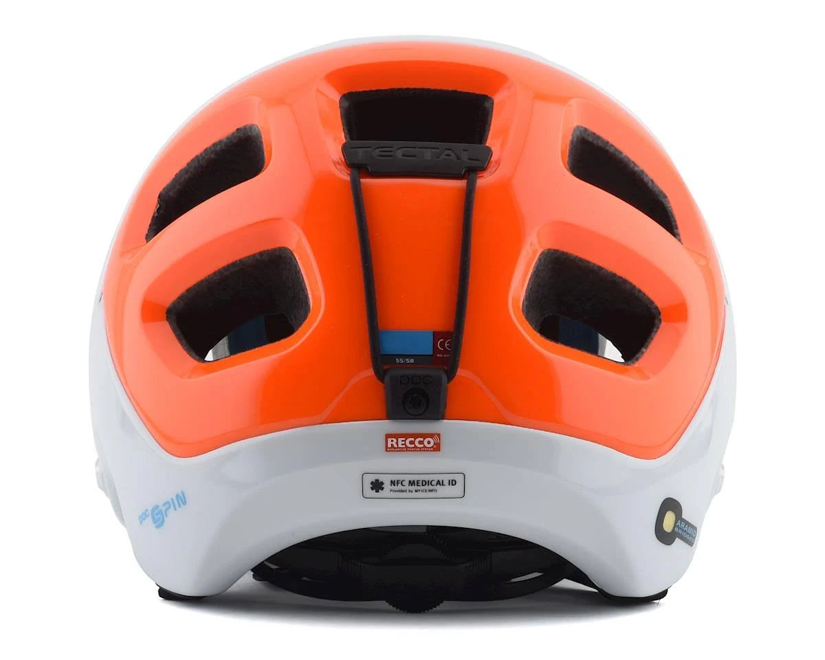 POC Tectal Race Spin NFC Helmet White Orange I633
