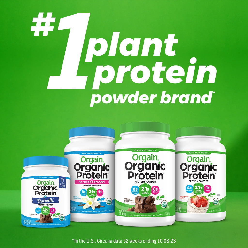 Orgain Organic Vegan Protein Powder, Vanilla Bean, 2.03lb H721719