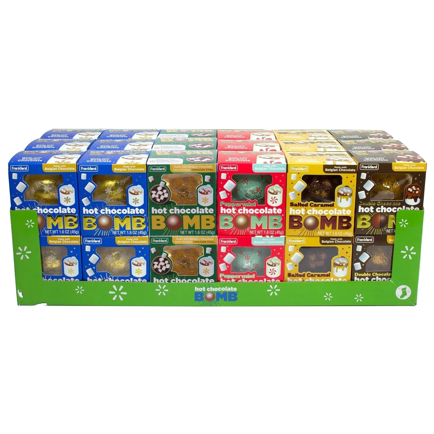 36 Pack Assorted Hot Chocolate Bombs - Original, Peppermint, Double Chocolate, Salted Caramel L394661
