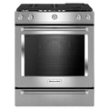 Kitchenaid Ksgb900e 30" Wide 6.5 Cu. Ft. Slide-In Gas Range - Stainless Steel