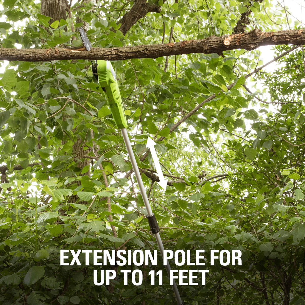 Greenworks 40V 8" Cordless Pole Saw with Battery and Charger T67663