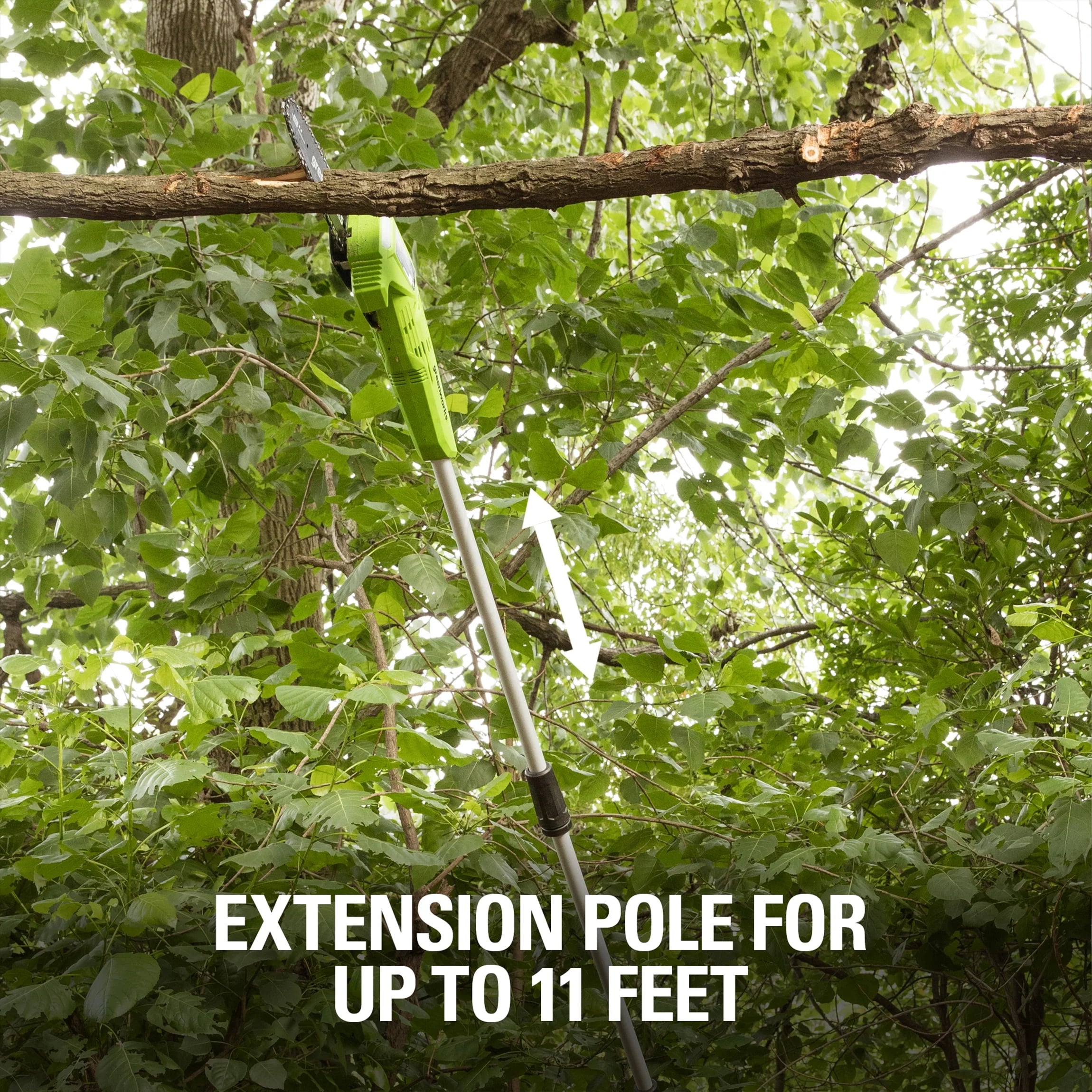 Greenworks 40V 8" Cordless Pole Saw with Battery and Charger T67663
