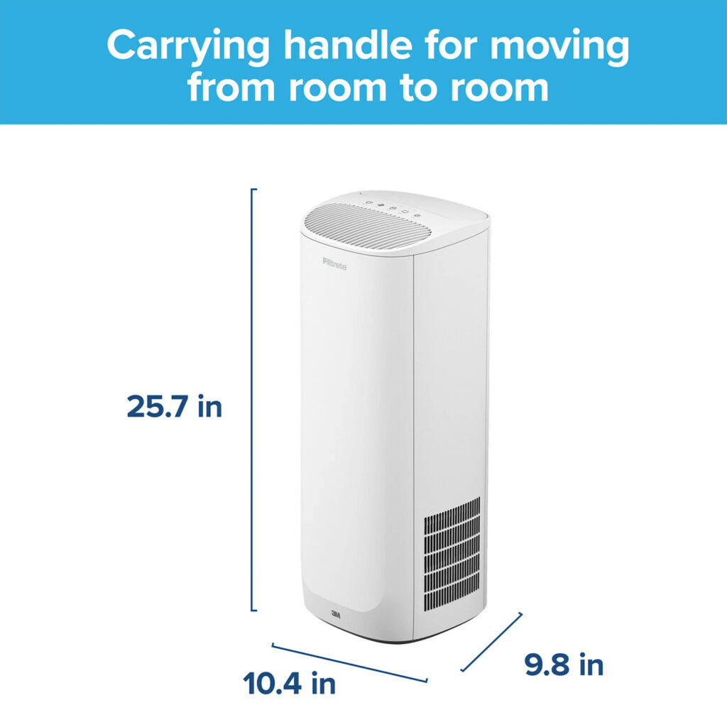 Filtrete by 3M Large Room Tower Air Purifier, True HEPA, White L8756