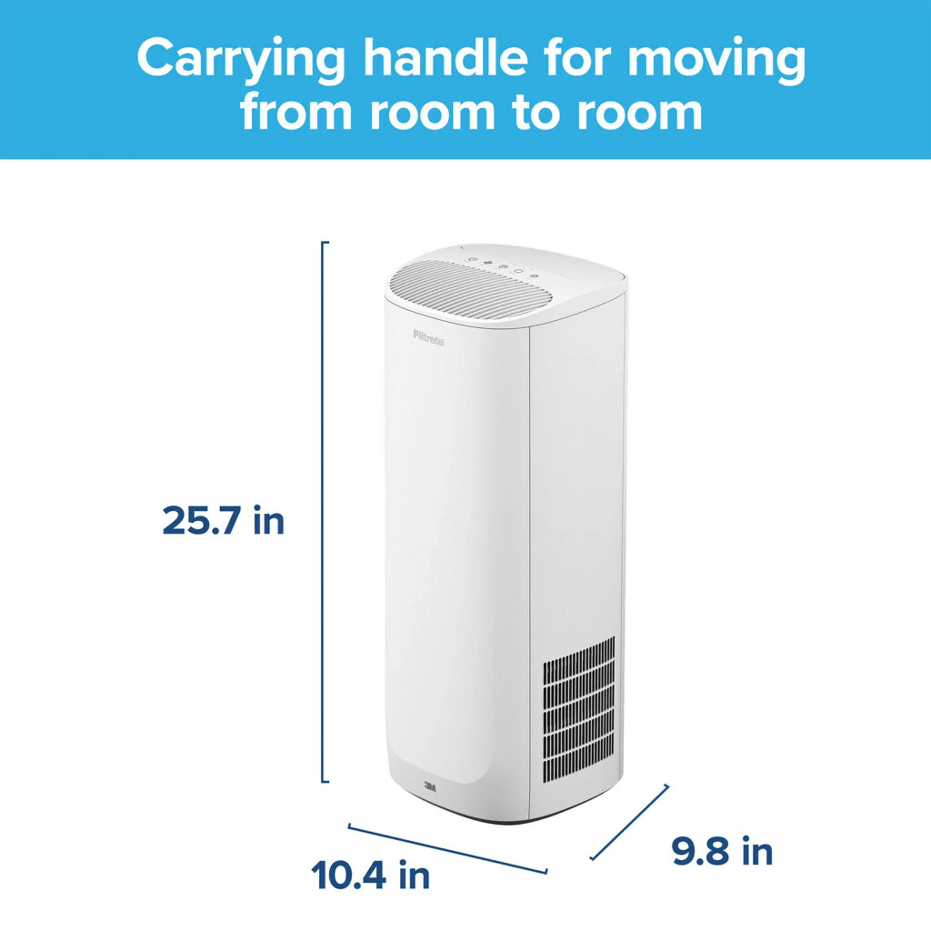 Filtrete by 3M Large Room Tower Air Purifier, True HEPA, White L8756