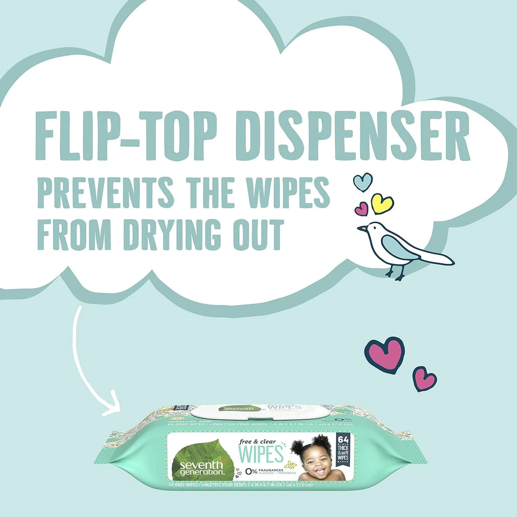 Seventh Generation Baby Wipes Sensitive Protection, 768 Count K273240