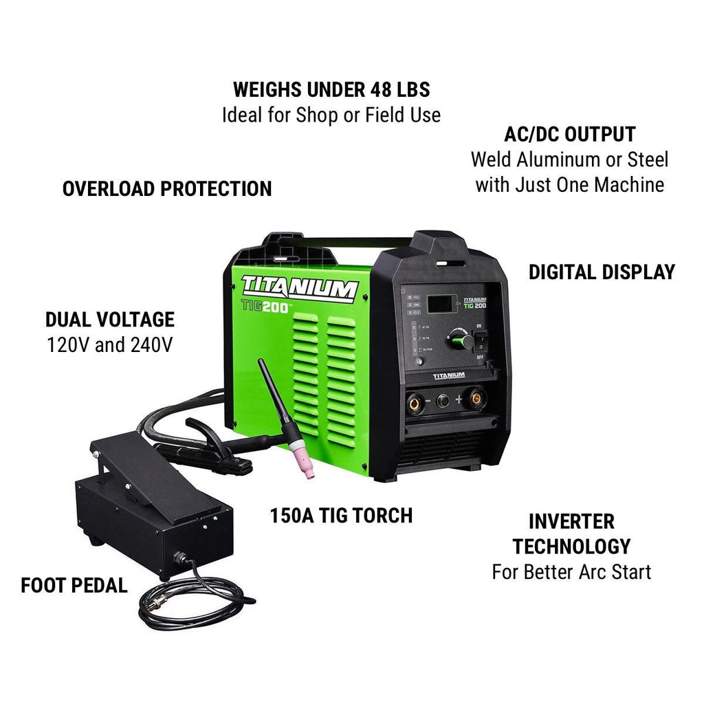 TITANIUM TIG 200™ AC/DC TIG Welder 120/240V C585494